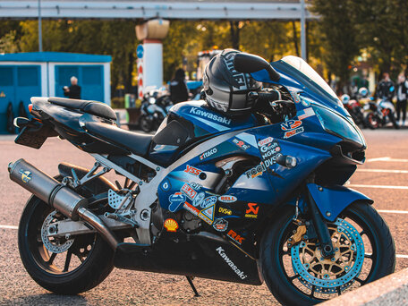 2002 Kawasaki ZX-9R Ninja, синий, 360000 рублей, вид 2