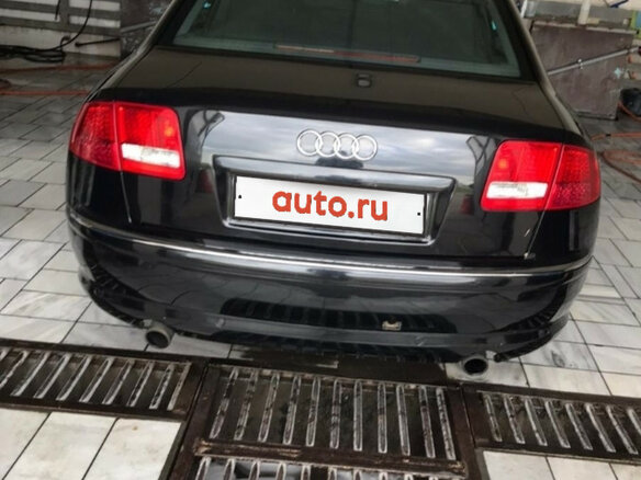 2007 Audi A8 Long II (D3) Рестайлинг, чёрный - вид 1