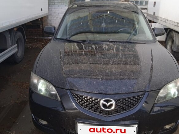 2005 Mazda 3 I (BK), чёрный, 600000 рублей