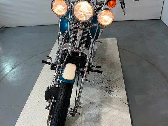 1990 Harley-Davidson Springer Softail, голубой - вид 2