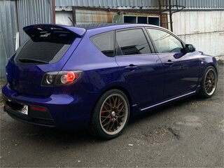 2008 Mazda 3 I (BK) Рестайлинг, синий, 800000 рублей, вид 3