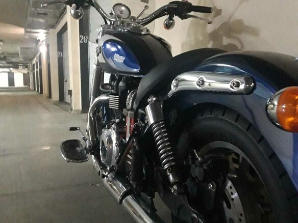 2007 Triumph America, синий - вид 7