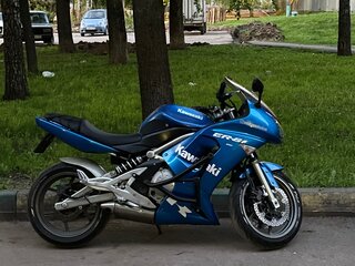 2007 Kawasaki ER-6F (Ninja 650R), синий, 350000 рублей, вид 2