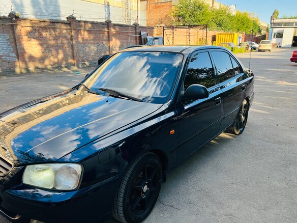 2006 Hyundai Accent ТагАЗ II, синий, 550000 рублей - вид 12