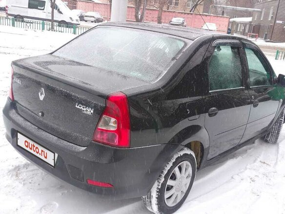 2013 Renault Logan I Рестайлинг, чёрный - вид 3