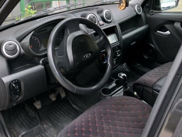 2014 Lada (ВАЗ) Granta I, чёрный, 450000 рублей - вид 4