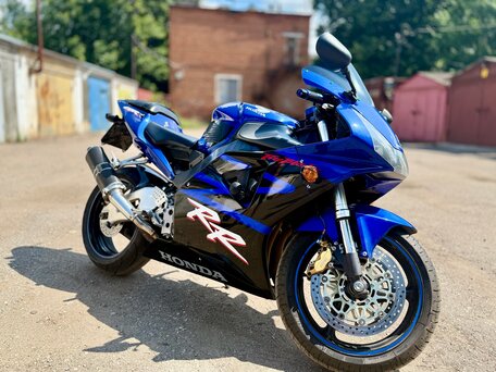 2003 Honda CBR 954RR Fireblade, синий, 500000 рублей, вид 2