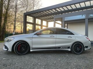 2017 Mercedes-Benz CLA AMG 45 AMG I (C117, X117) Рестайлинг, серебристый, 2650000 рублей, вид 4