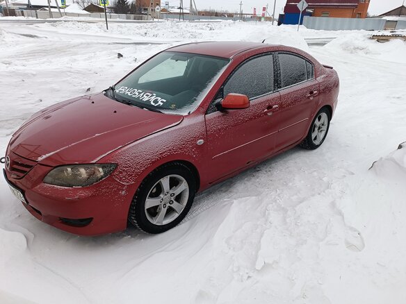 2005 Mazda 3 I (BK), красный, 400000 рублей