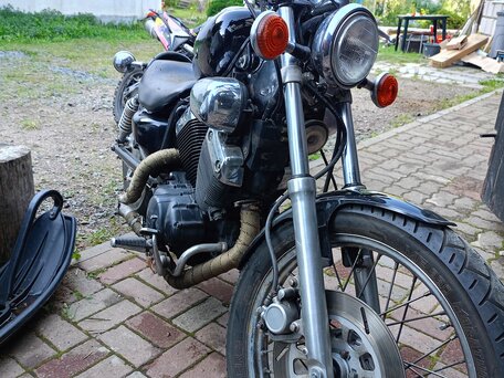 1998 Yamaha XV400 Virago, чёрный, 185000 рублей, вид 2