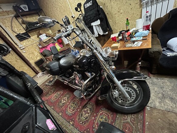 2008 Yamaha XVS1100, чёрный, 600000 рублей - вид 10