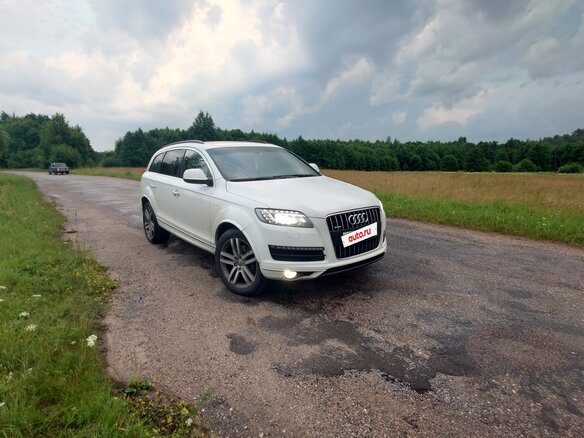 2013 Audi Q7 I (4L) Рестайлинг, белый, 1850000 рублей - вид 1