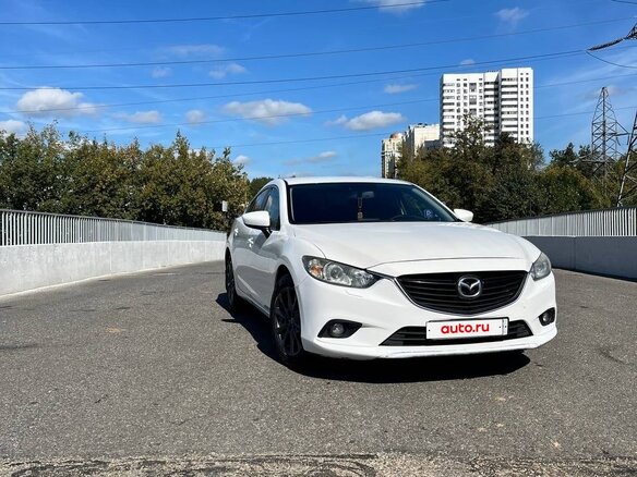 2015 Mazda 6 III (GJ) Рестайлинг, белый, 1350000 рублей - вид 5