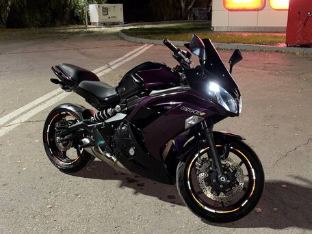 2014 Kawasaki ER-6F (Ninja 650R), фиолетовый, 680000 рублей, вид 2