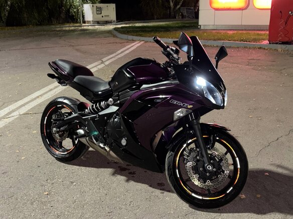 2014 Kawasaki ER-6F (Ninja 650R), фиолетовый, 680000 рублей - вид 1