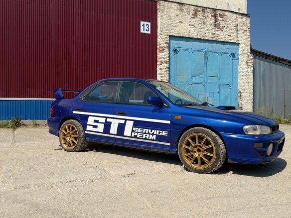 1997 Subaru Impreza WRX I, синий, 600000 рублей - вид 7