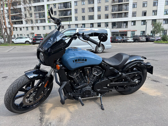 2023 Indian Scout, голубой, 1400000 рублей