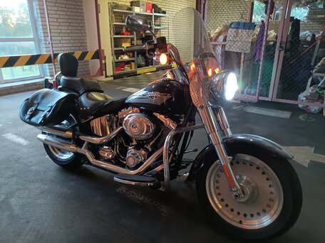 2009 Harley-Davidson Fat Boy, чёрный, 896000 рублей, вид 1