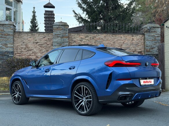 2019 BMW X6 30d III (G06), синий, 6950000 рублей - вид 4
