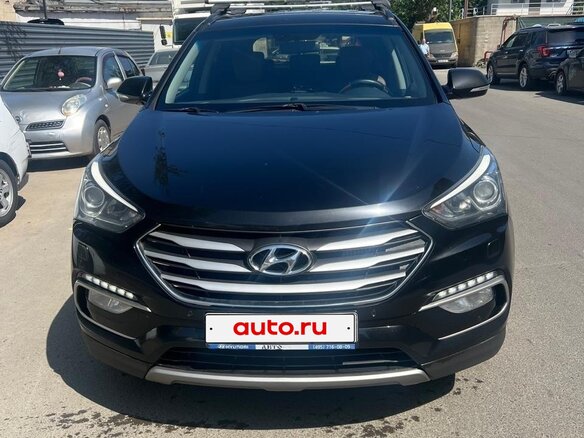2017 Hyundai Santa Fe III Рестайлинг, чёрный, 2400000 рублей - вид 1