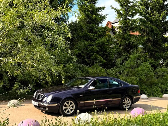 1997 Mercedes-Benz CLK-Класс 230 I (W208), синий, 585000 рублей - вид 1