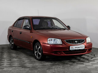 2005 Hyundai Accent ТагАЗ II, красный, 283000 рублей, вид 3