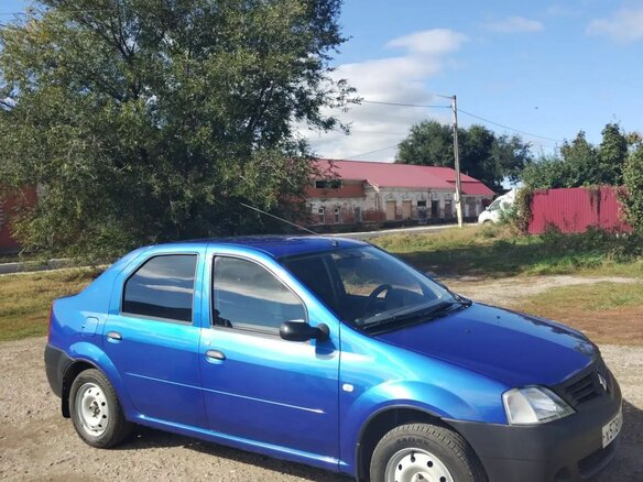 2006 Renault Logan I, синий, 320000 рублей - вид 4