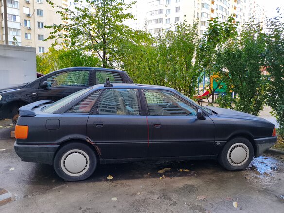 1991 Audi 80 IV (B3), красный, 163000 рублей - вид 1