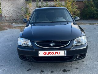 2008 Hyundai Accent ТагАЗ II, чёрный, 455000 рублей, вид 2
