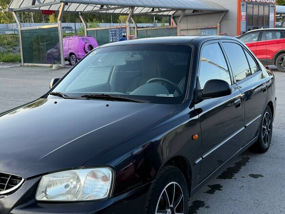 2008 Hyundai Accent ТагАЗ II, чёрный, 349000 рублей