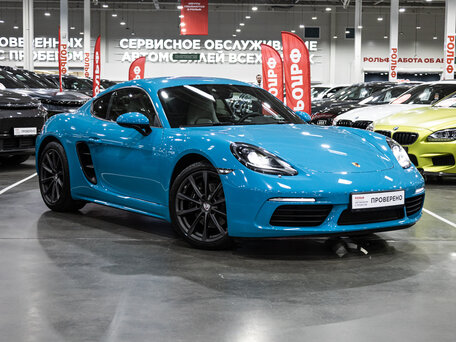 2018 Porsche Cayman III 718 (982), голубой, 6791123 рублей, вид 4
