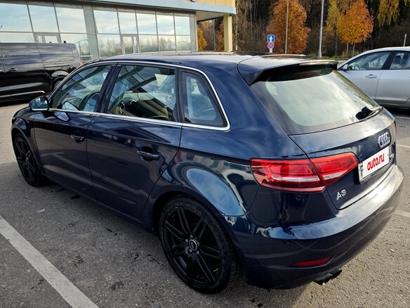 2016 Audi A3 III (8V) Рестайлинг, синий, 1520000 рублей - вид 7