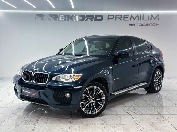 2013 BMW X6 30d I (E71) Рестайлинг, синий