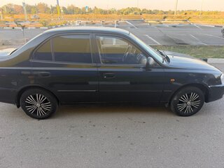 2007 Hyundai Accent ТагАЗ II, чёрный, 360000 рублей, вид 2
