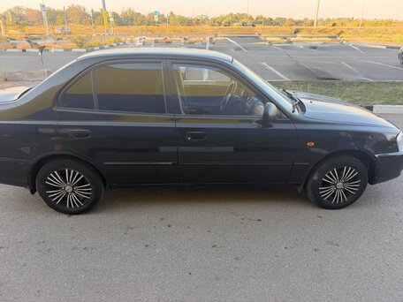 2007 Hyundai Accent ТагАЗ II, чёрный, 349000 рублей, вид 3