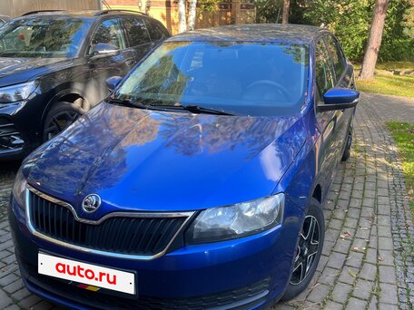 2018 Skoda Rapid I Рестайлинг, синий, вид 3