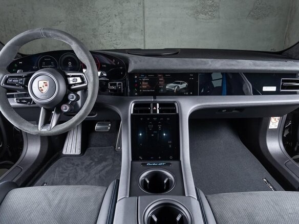 2026 Porsche Taycan Turbo GT I Рестайлинг, чёрный - вид 24