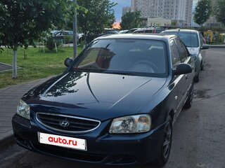 2006 Hyundai Accent ТагАЗ II, синий, 350000 рублей, вид 1