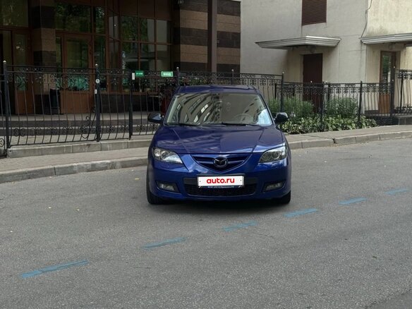 2008 Mazda 3 4-speed I (BK) Рестайлинг, синий, 550000 рублей - вид 1