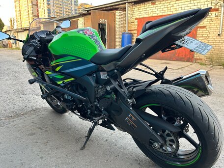 2019 Kawasaki ZX-6 Ninja, зелёный, 900000 рублей, вид 4