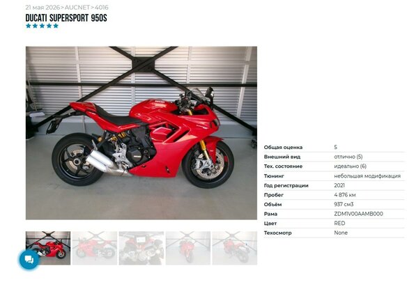 2021 Ducati Supersport, красный, 1299000 рублей - вид 8