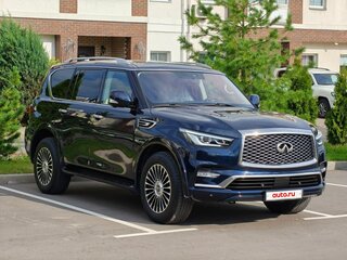 2019 Infiniti QX80 I Рестайлинг 2, синий, 3900000 рублей, вид 3