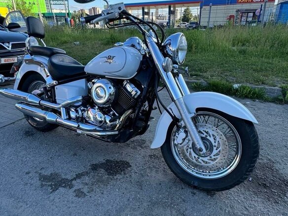 2008 Yamaha XVS650 Drag Star, белый, 550000 рублей