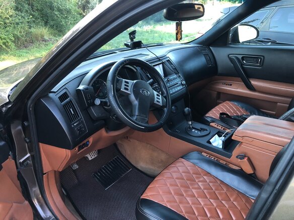 2004 Infiniti FX35 I (S50), коричневый, 700000 рублей - вид 5
