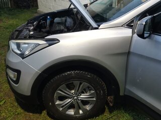 2013 Hyundai Santa Fe III, серебристый, 1600000 рублей, вид 4