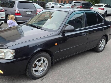 2005 Hyundai Accent ТагАЗ II, чёрный, вид 4