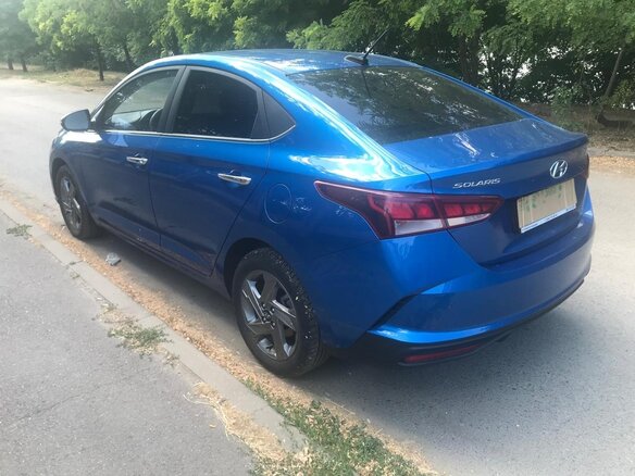 2020 Hyundai Solaris II Рестайлинг, синий, 1850000 рублей - вид 6