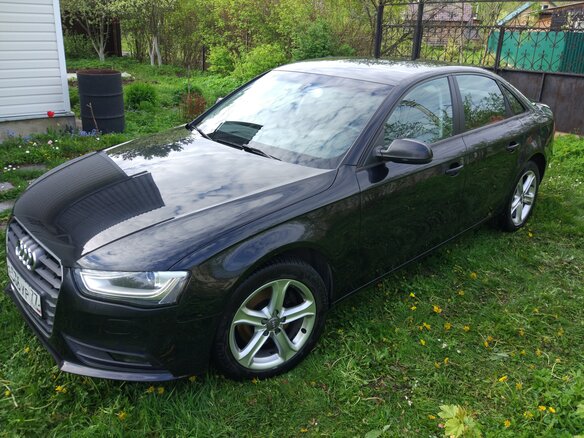 2013 Audi A4 IV (B8) Рестайлинг, чёрный - вид 1