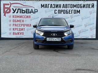 2019 Lada (ВАЗ) Granta I Рестайлинг, синий, 650000 рублей, вид 2