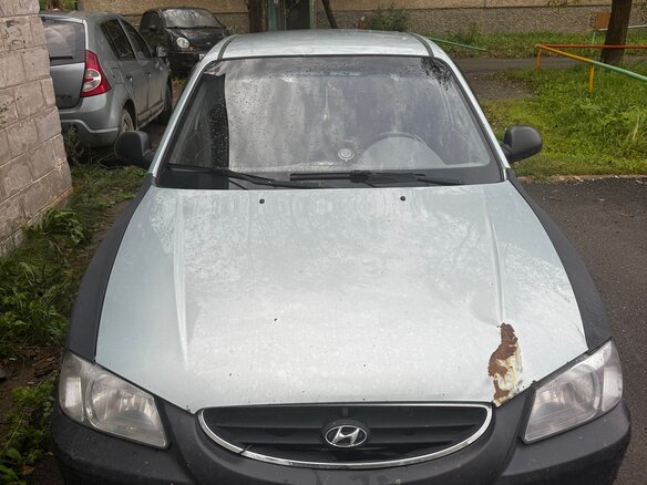 2008 Hyundai Accent ТагАЗ II, серебристый, 200000 рублей